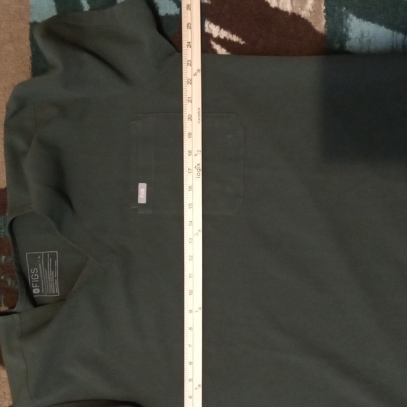 Figs Green Short Sleeve Tee with Crew Neck Lean Style Bonsai Color Size Xl Men - Picture 6 of 8